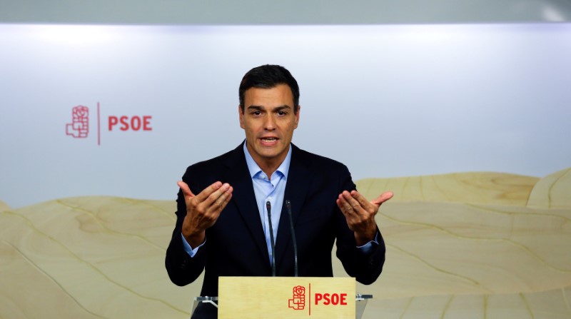 El líder del PSOE, Pedro Sánchez durante una conferencia en Madrid.