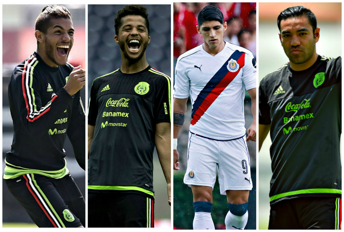Jonathan, Giovani; Fabián y Pulido 