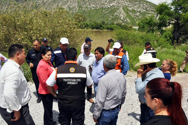 Piden a los habitantes de Lerdo, estén atentos a las recomendaciones que les brinden elementos de Protección Civil, ante segunda avenida del Nazas.