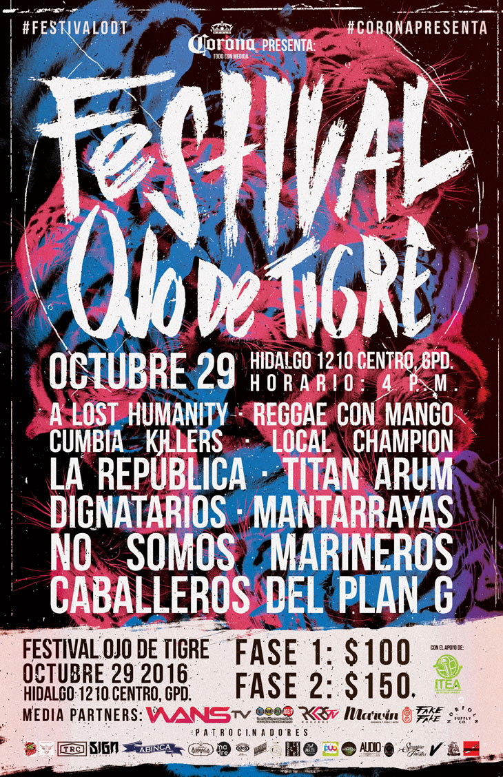 El Bar Ojo de Tigre, ofrecerá su primer festival el 29 de octubre, en Gómez Palacio.