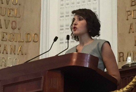La secretaria del Medio Ambiente de la Ciudad de México, Tanya Müller, compareción en la Asamblea Legislativa.