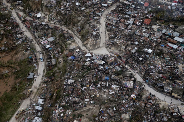 Vista aérea de la isla de Haití.