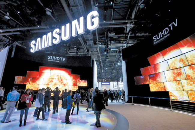 Sala de exhibición de la compañía asiática en el CES 2016 de Las Vegas. 