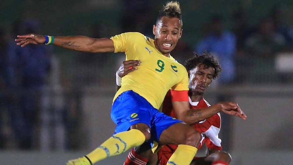 Pierre Emerick Aubameyang en en juago ante Marruecos 