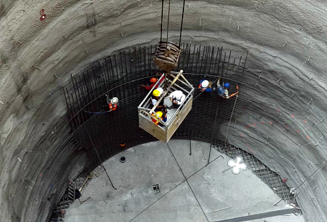 Se terminó una lumbrera que servirá para la próxima construcción de túneles en la ampliación de la Línea 12 del Metro.