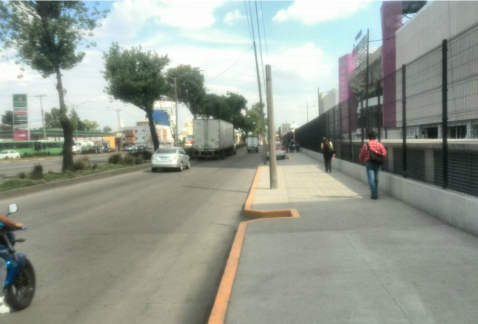 Cantidad similar de árboles al del camellón de Calzada Vallejo había en la acera que está frente al centro comercial Parque Vía Vallejo.