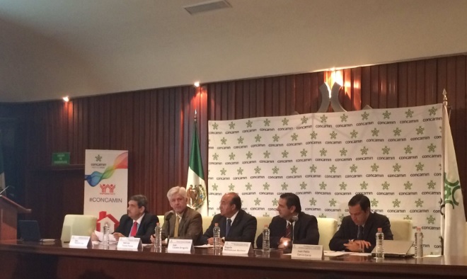 Conferencia de prensa de la Canacar, Concamin y ANTP.