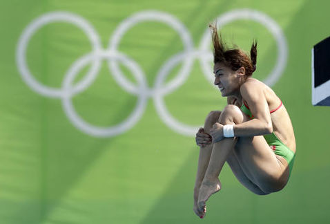 Paola Espinosa, durante su participación en Río 2016
