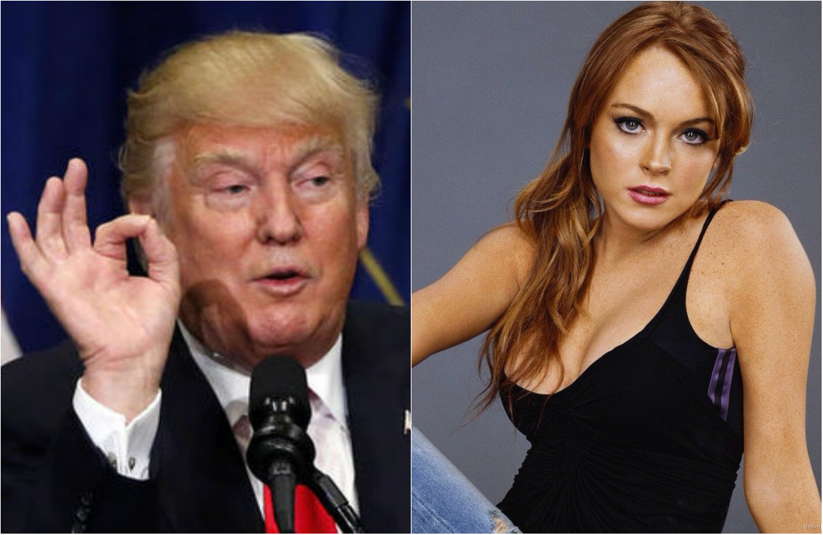 El candidato opinó acerca de la actriz Lindsay Lohan. 