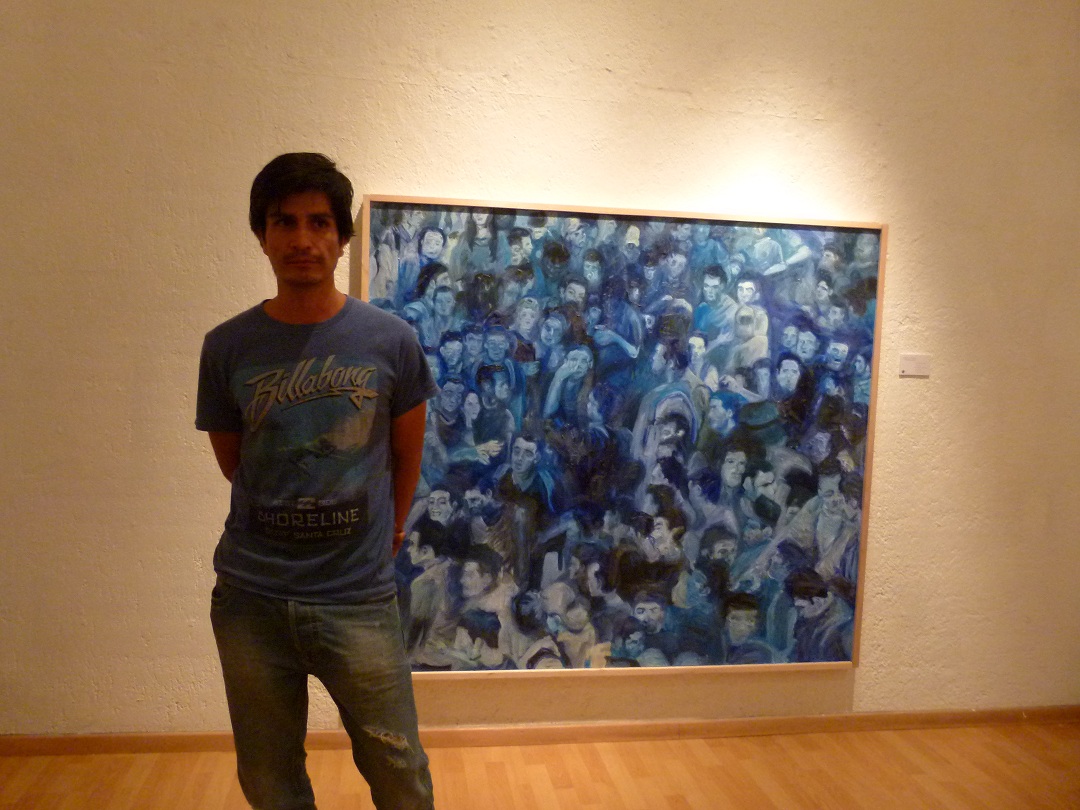 Erik Fernández Gracida y su obra ganadora 