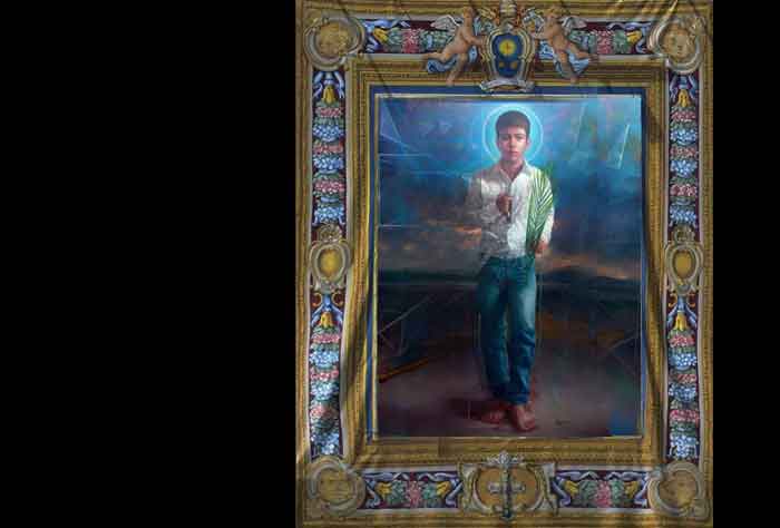 La imagen del beato en el Vaticano.