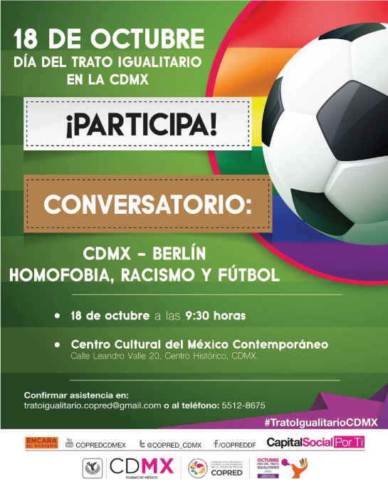 Conferencia "CdMx – Berlín Homofobia, Racismo y Futbol"
