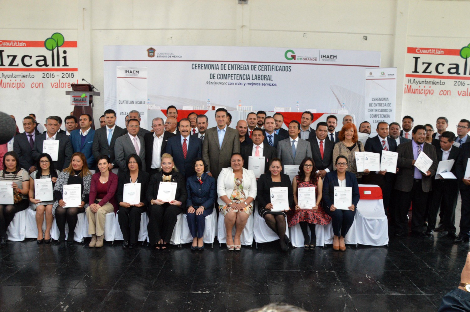 Durante la inauguración de la planta.
