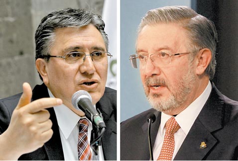 Luis Raúl González Pérez, titular de la CNDH y Luis María Aguilar, presidente de la Suprema Corte. 