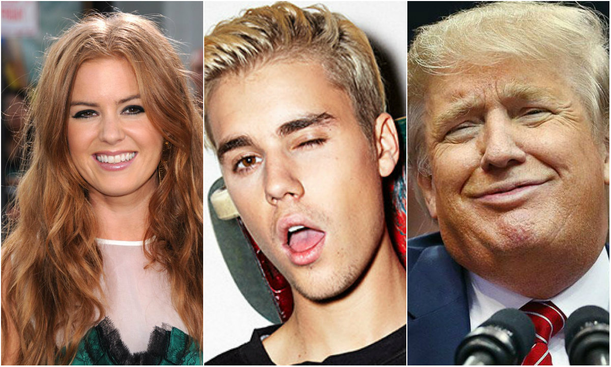La actriz comparó a Justin Bieber con Donald Trump.