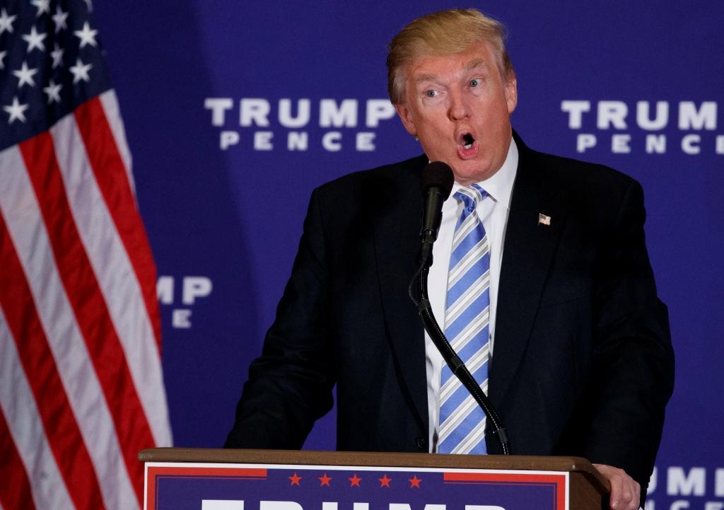 Donald Trump durante un acto de campaña en Pennsylvania.