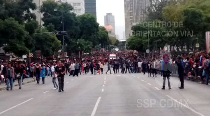 La marcha salió desde el Monumento a la Revolución con dirección al Zócalo capitalino. 