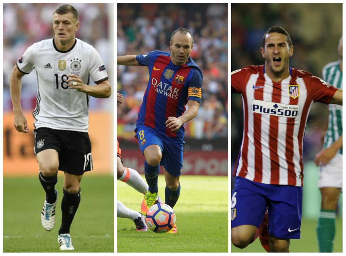 Kroos, Iniesta y Koke