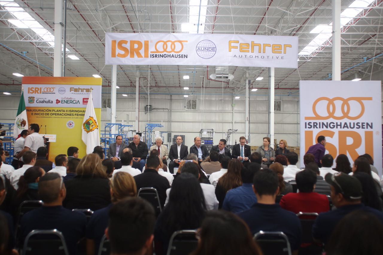 Fue inauguradala Planta II Isringhausen e inicio Operaciones de Fehrer Automotive México en Saltillo.