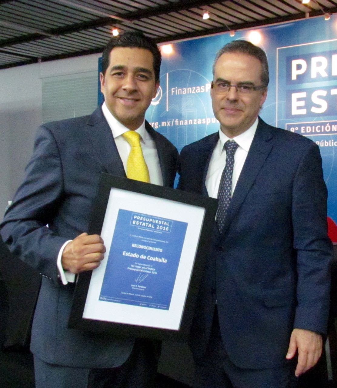 Coahuila es primer lugar nacional de Información Presupuestal.