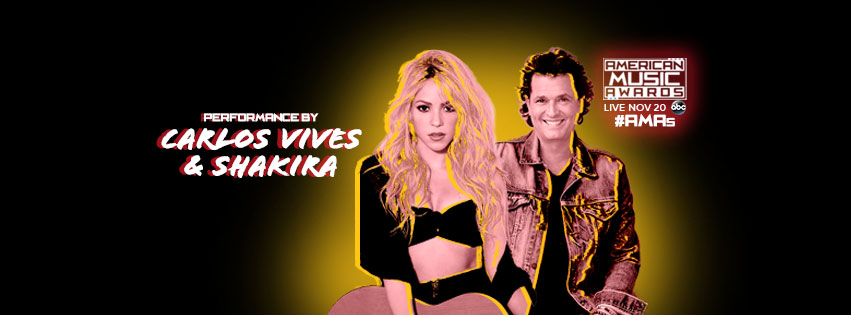 Shakira y Carlos Vives se presentarán en los American Music Awards. 