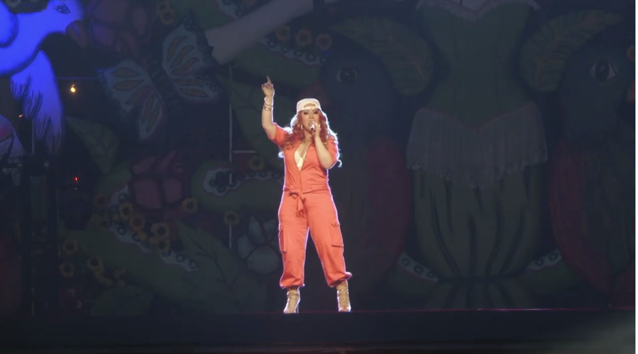 Así lució el holograma de la "Diva de la Banda". 