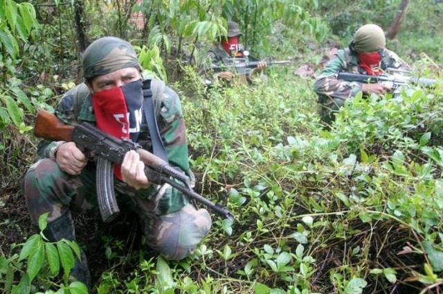integrantes del Ejército de Liberación Nacional de Colombia. Imagen de archivo.