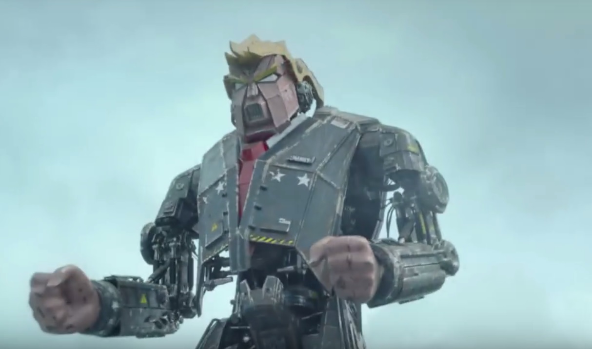 El proyecto M.A.M.O.N realizó un cortometraje para mostrar a un Donald Trump que combate a los mexicanos dentro de un robot.