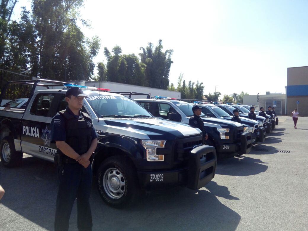 Este miércoles se realizó la entrega oficial de 63 patrullas y 20 motocicletas a la Policía municipal de Zapopan.  