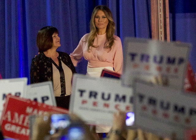 Melania Trump dio un discurso para la campaña de su marido, el candidato republicano, Donald Trump, en Pensilvania.