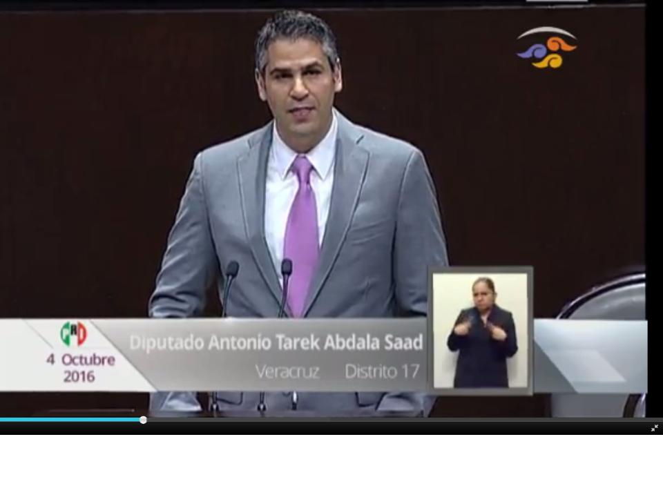 El diputado priista Tarek Abdalá fue inhabilitado por faltas a su responsabilidad como funcionario estatal, al no entregar recursos a un fondo de apor