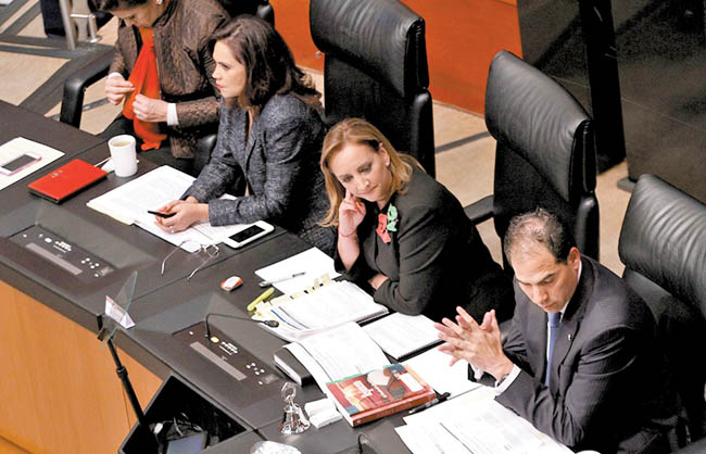 La canciller mexicana, en su comparecencia de ayer. 