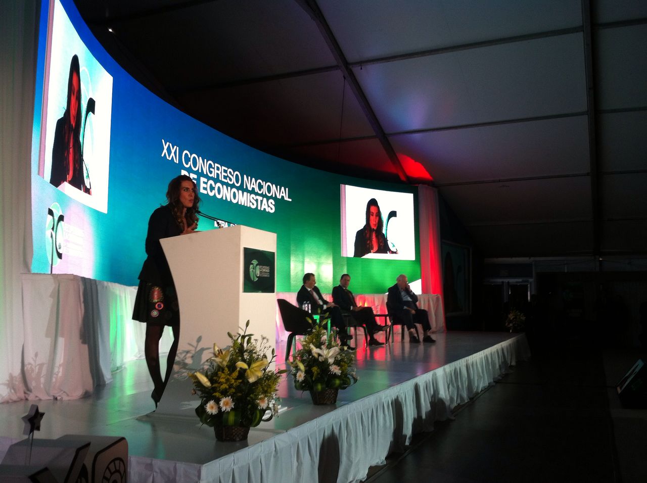En el XXI Congreso Nacional de Economistas en el Centro Cultural Mexiquense.