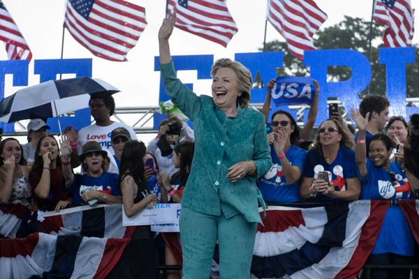 La candidata demócrata Hillary Clinton, durante su campaña en Florida.