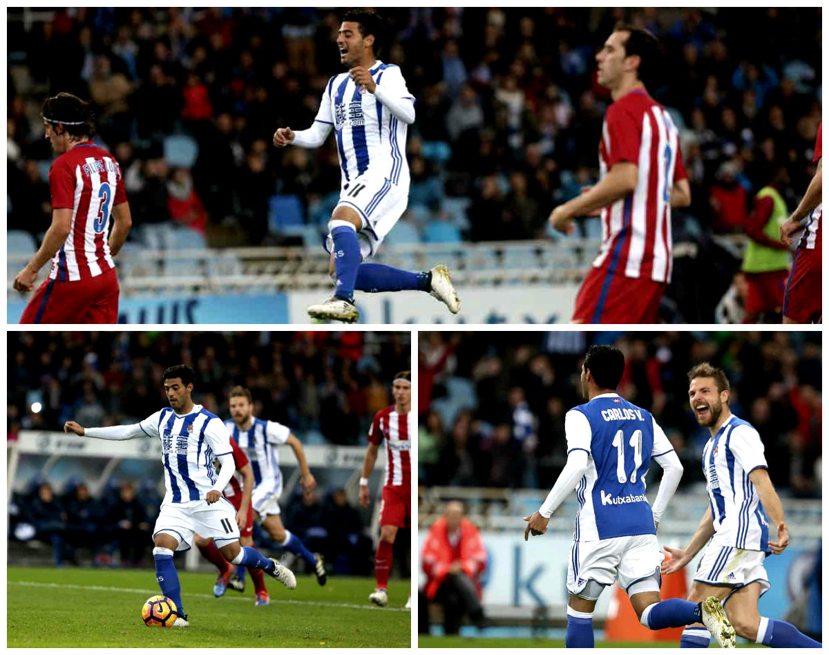 Carlos Vela apareció de penal ante Atlético de Madrid 
