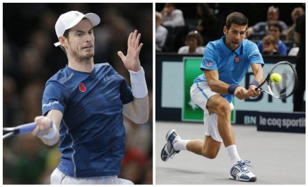 Andy Murray (Izq) y Novak Djokovic (Der) 