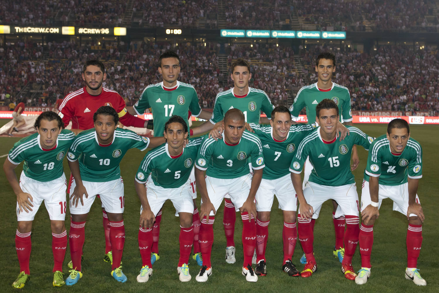 La selección en el duelo contra Estados Unidos en septiembre de 2013 