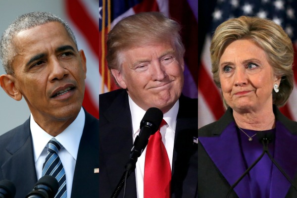 Barack Obama, Donald Trump y Hillary Clinton dieron discursos después de saber los resultados electorales.  