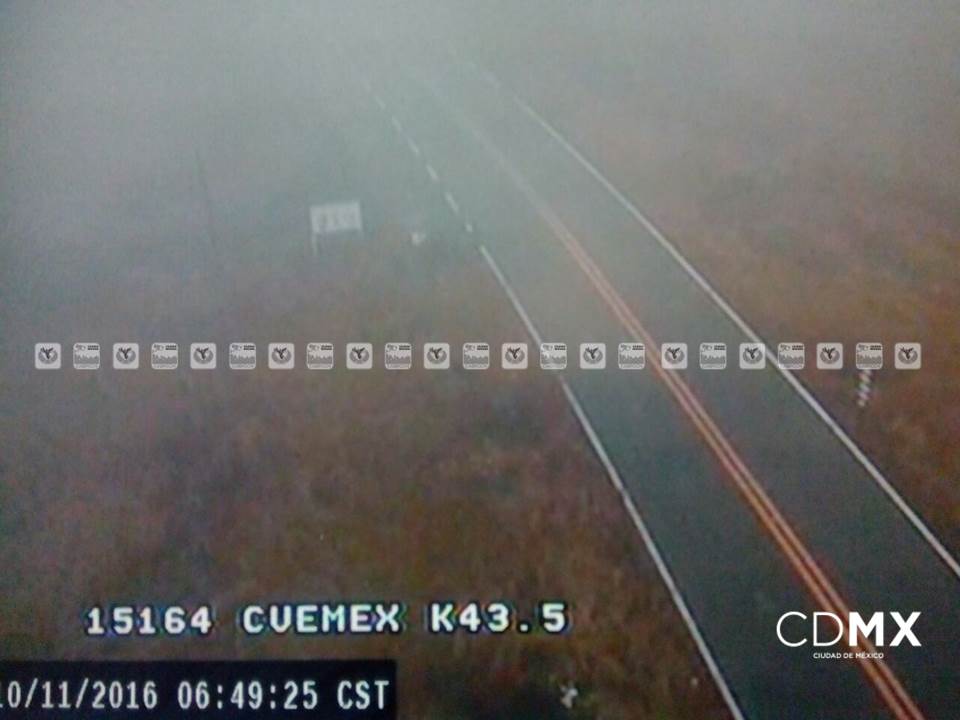 La niebla se encuentra del kilómetro 32 al 44.