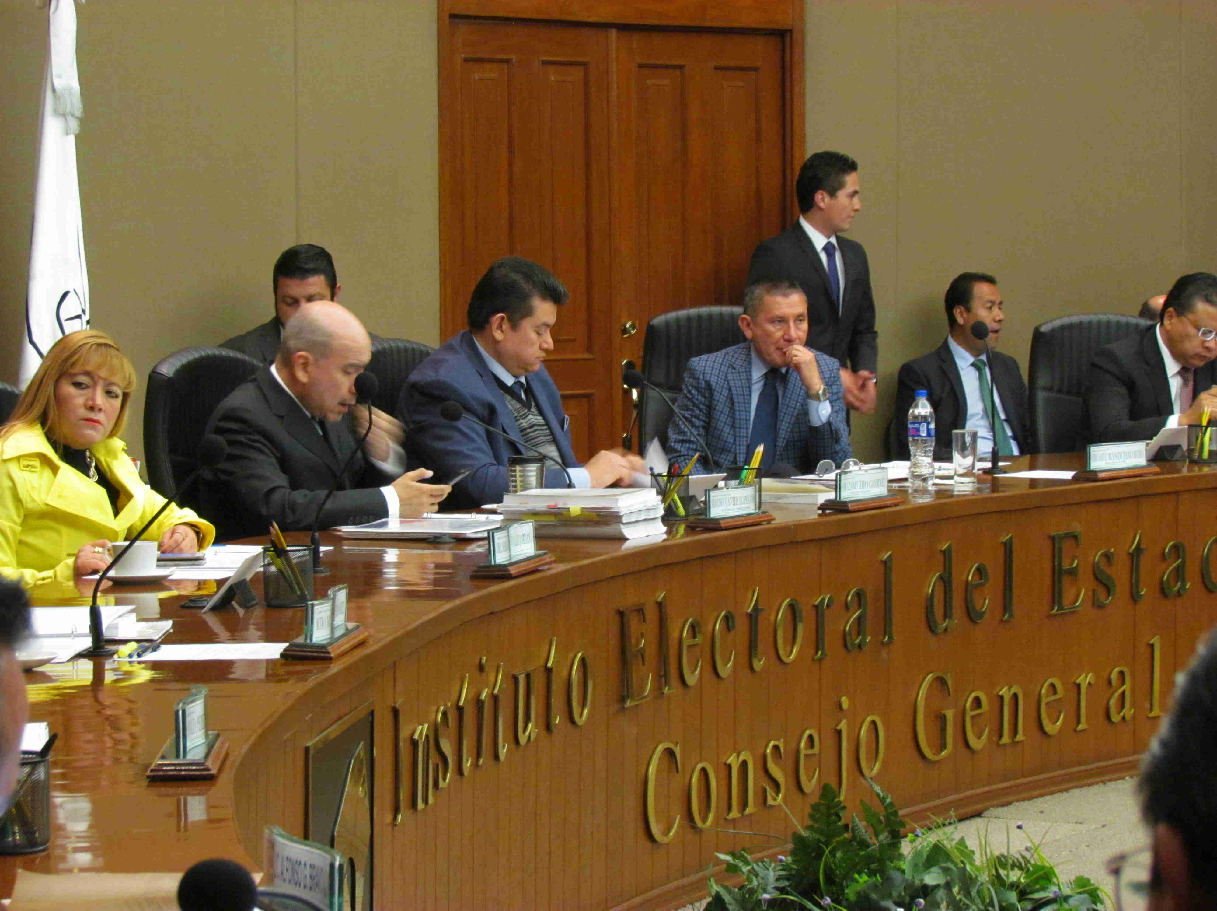 Sesión del Instituto Electoral del Estado de México.