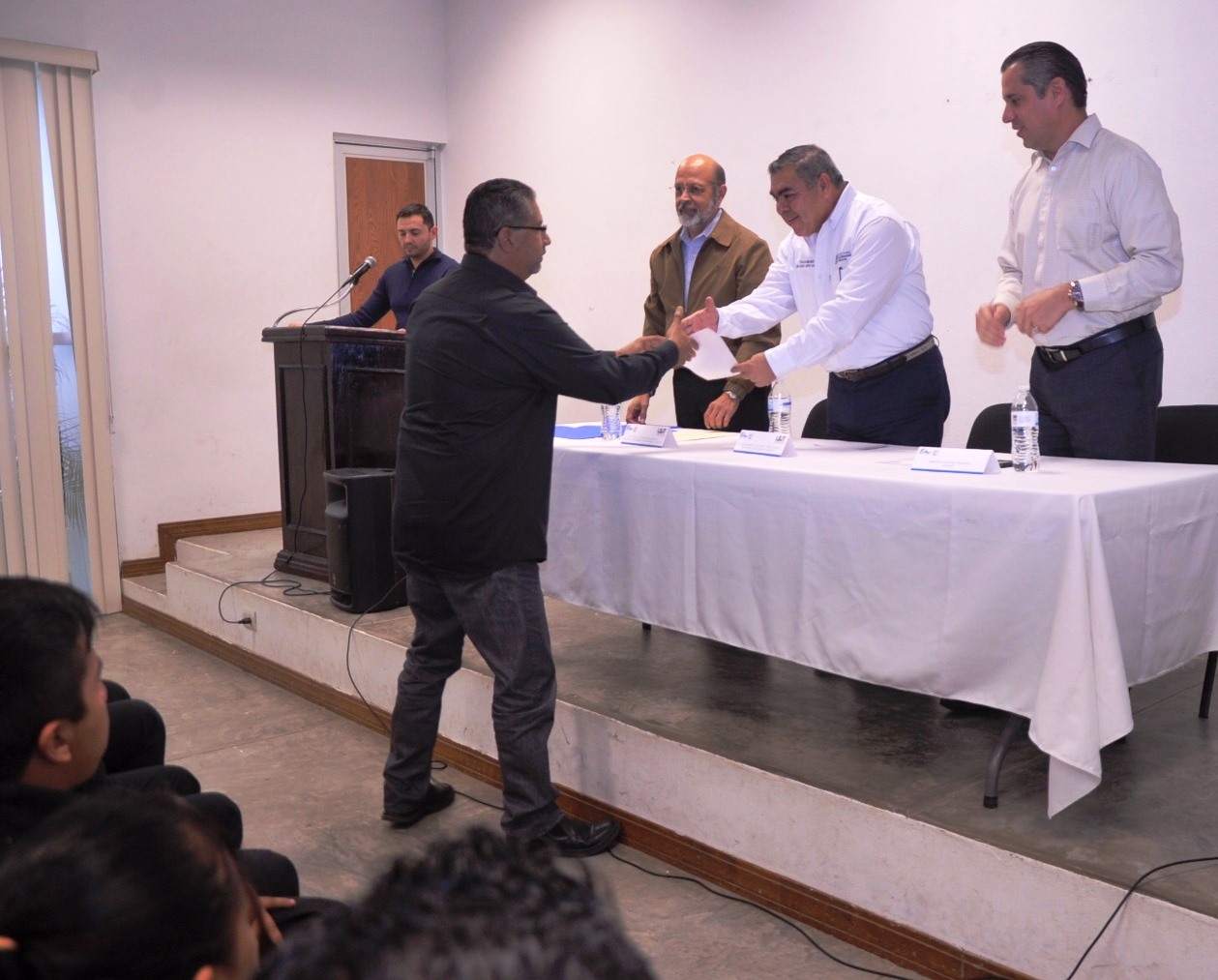 El evento se desarrolló en  el auditorio de la Universidad de Seguridad y Justicia de Tamaulipas.