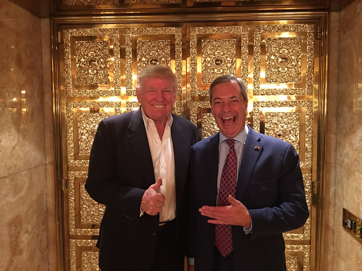El republicano Donald Trump y el político británico, Nigel Farage