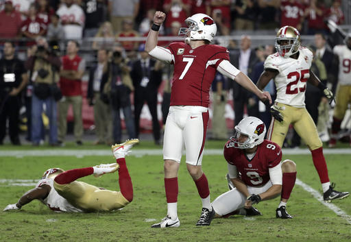 Chandler Catanzaro, pateador de los Cardenales de Arizona