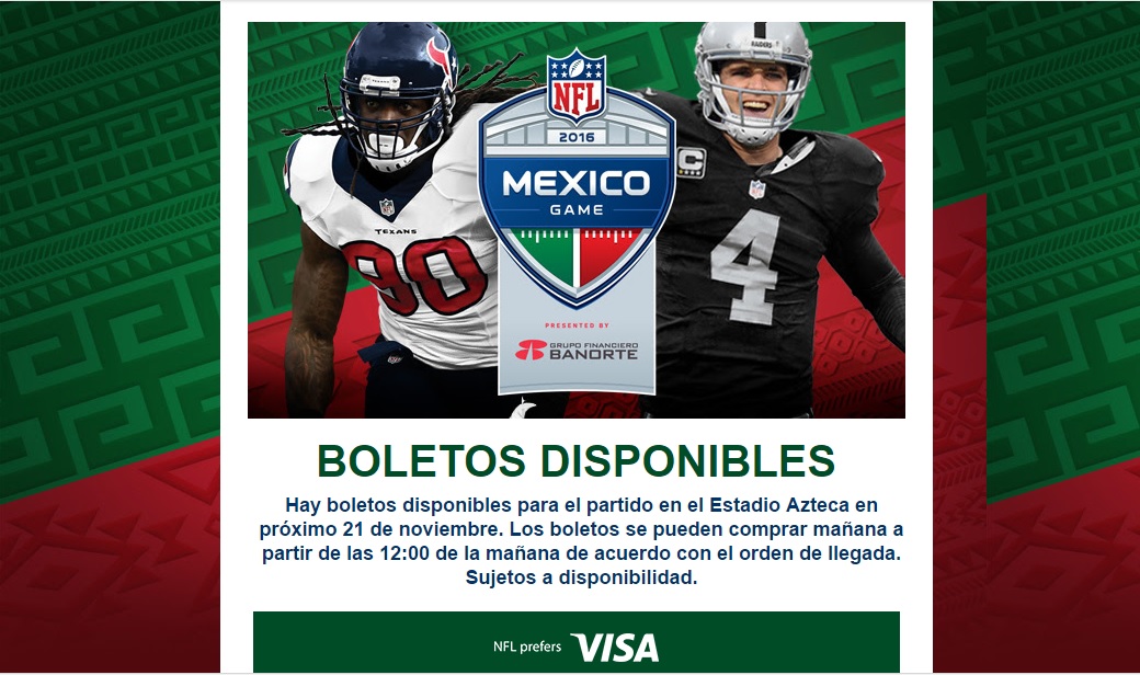 Las personas aún tienen una oportunidad para conseguir boletos para el juego en el Estadio Azteca