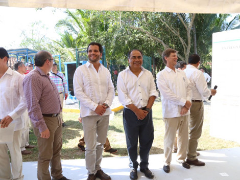 Los secretarios de Turismo, de Semarnat y el titular de Conagua, Enrique de la Madrid, Rafael Pacchiano Alamán y  Roberto Ramírez Parra, respectivamen