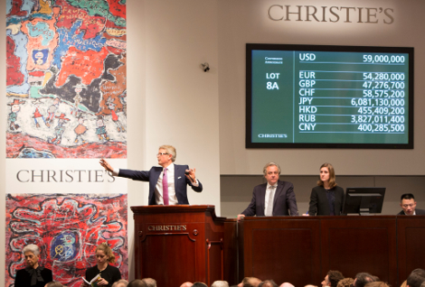 Christie's consiguió con su gran subasta de arte contemporáneo y de posguerra 276.9 millones de dólares.