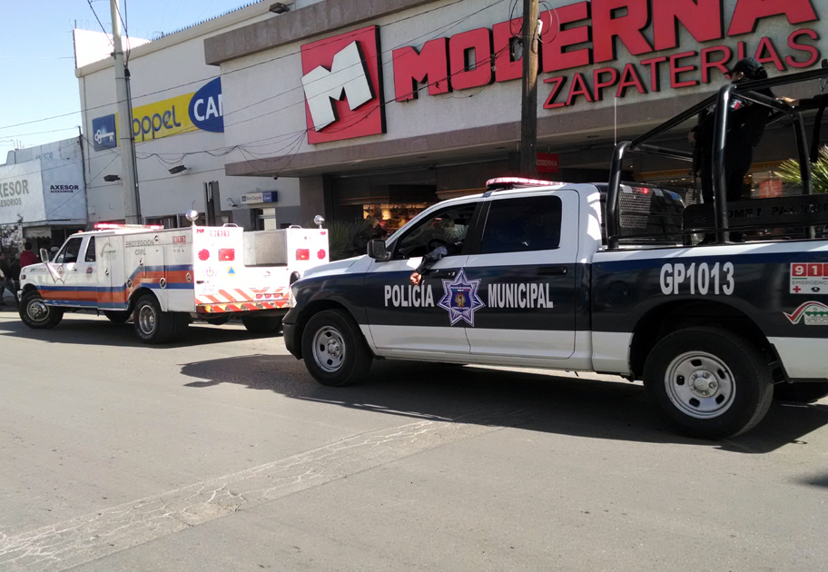Simulacro de incendio en el centro de Gómez Palacio.