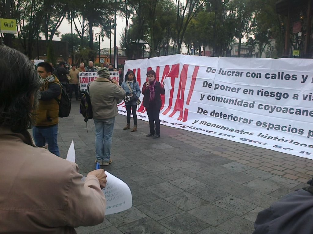 Los inconformes aseguran que no se retiraran del lugar hasta que autoridades de la Ciudad de México o de la delegación se comprometan a no autorizar l