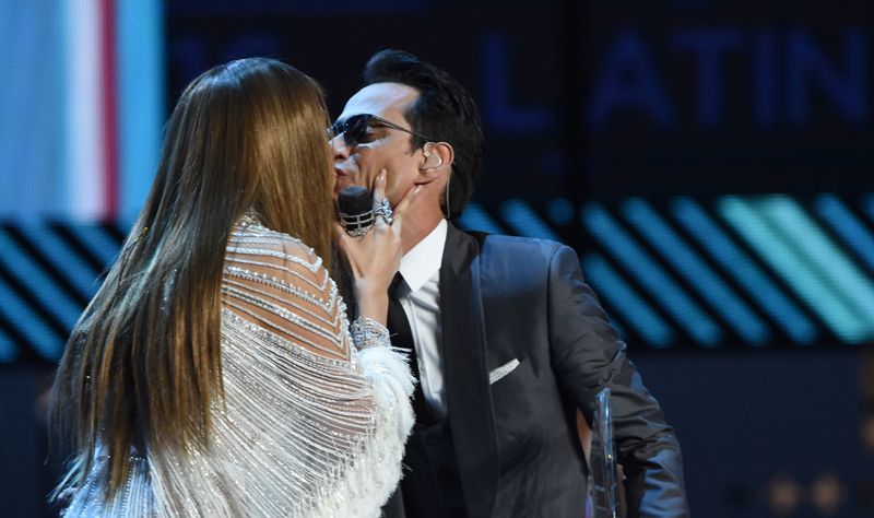 Jennifer Lopez y Marc Anthony.  