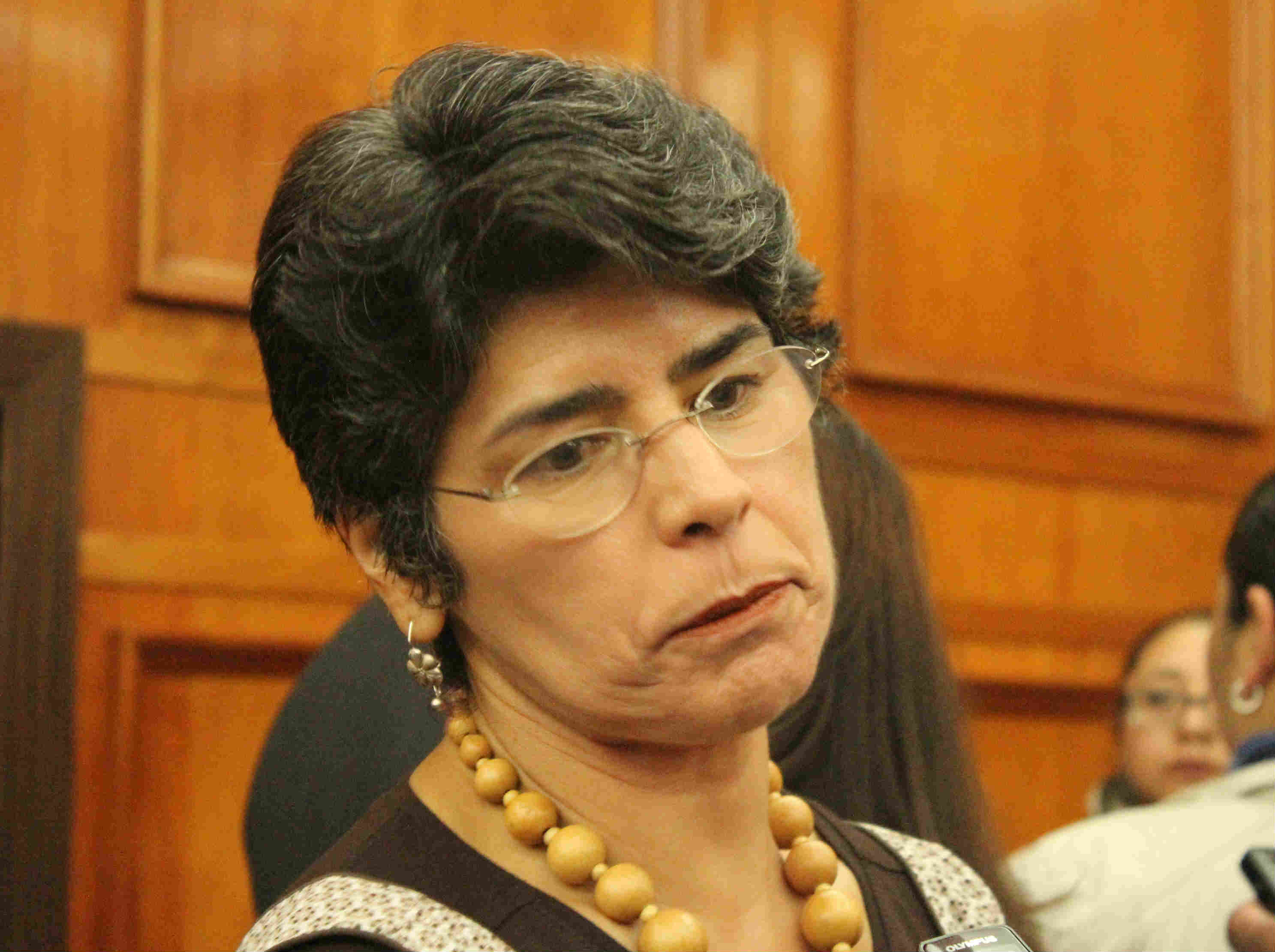 Juana Bonilla Jaime, habló del tema de las notificaciones del padrón de contribuyentes.